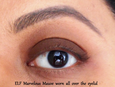 ELF Matte Eyeshadow in Marvelous Mauve eye swatch