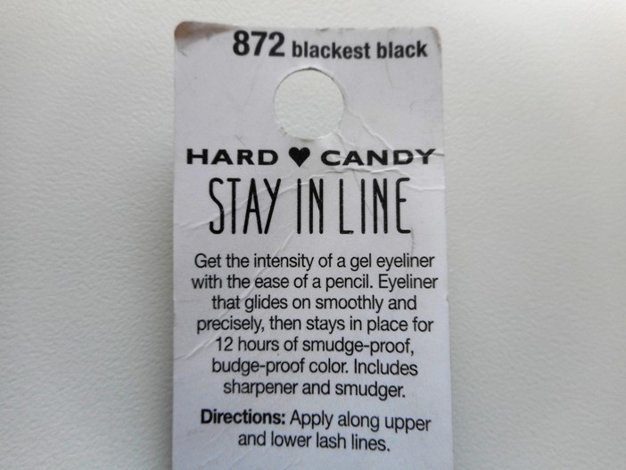 Hard Candy Gel Eyeliner in Blackest Black product description