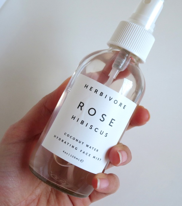 Herbivore Rose Hibiscus Coconut Water Hydrating Facial Mist bottle