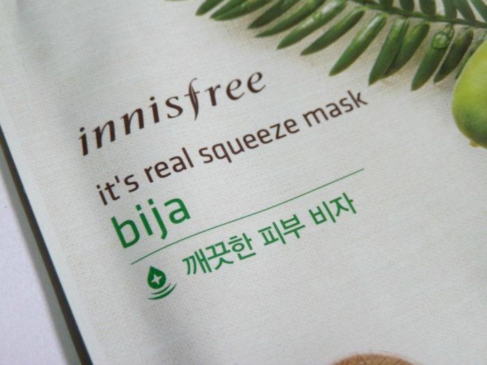 Innisfree Bija Its Real Squeeze Mask name