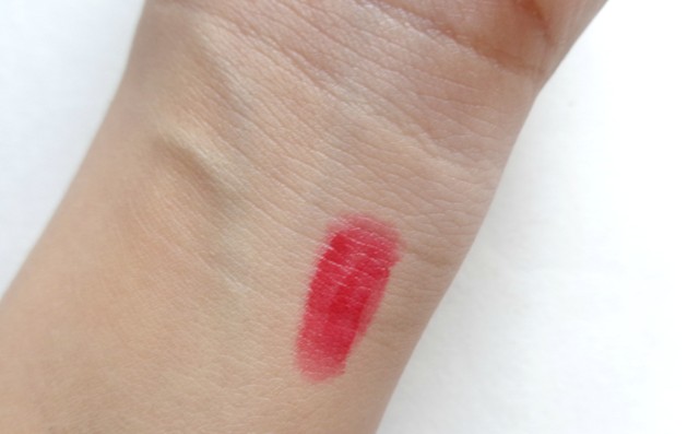 LA Colors Deep Red Chunky Lip Pencil swatch on hands
