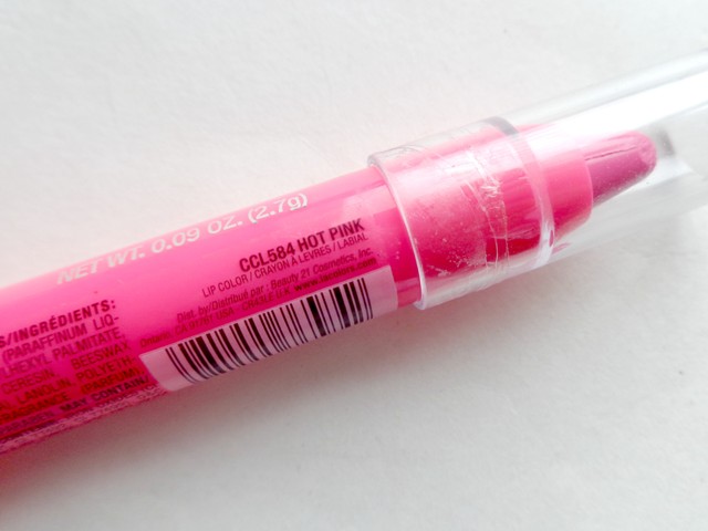 LA Colors Hot Pink Chunky Lip Pencil shade