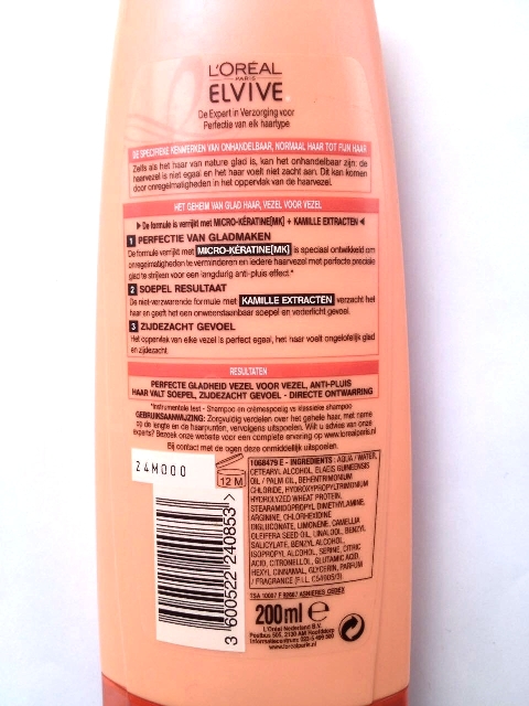 L'Oreal Elvive Smooth and Polish Perfecting Conditioner ingredients