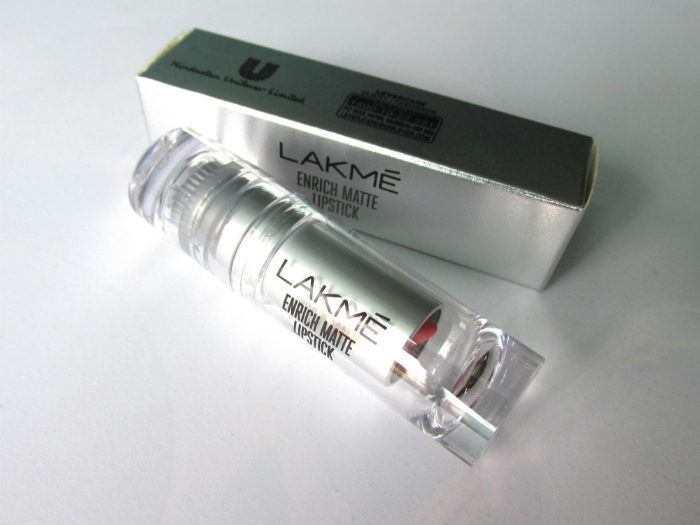 Lakme Enrich Matte OM10 Lipstick packaging