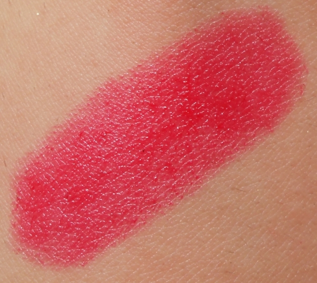 Lotus Makeup French Rose Colorstylo Chubby Lip Color swatch on hands