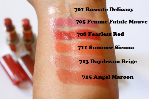 L’Oreal Summer Sienna Intelligent Color-Caressing Lip Balm swatches