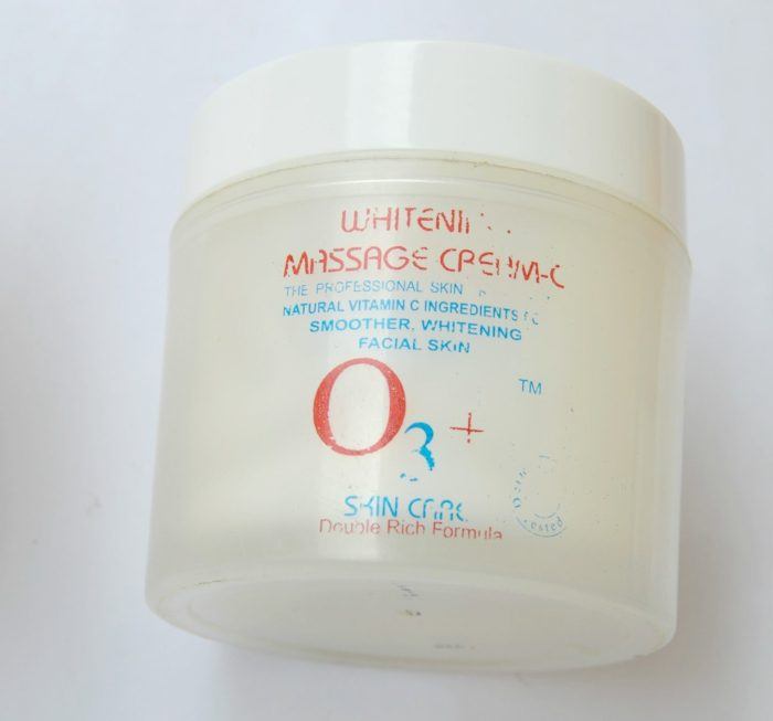 O3+ Whitening Massage Cream C Packaging