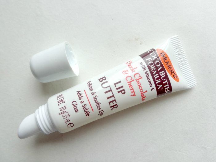 Palmer's cocoa butter formula cherry and dark chocolate lip butter packaging