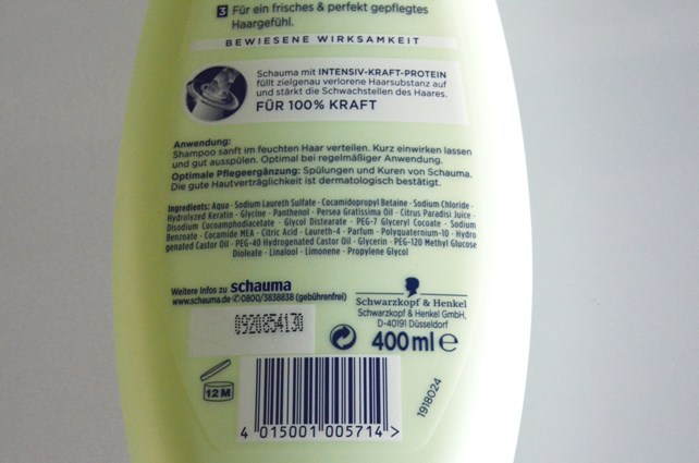 Schwarzkopf Schauma Roots and Tips Shampoo ingredients