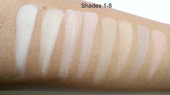 Shades 1 to 9