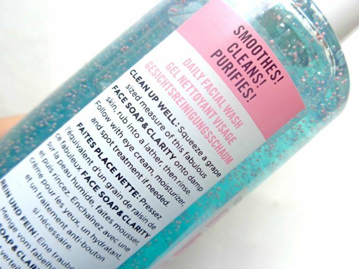 Soap and Glory Face Soap and Clarity 3 in 1 Daily Vitamin C Facial Wash Claims