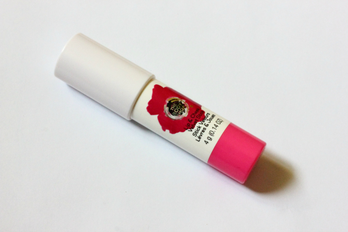 The body shop poppy pink lip color