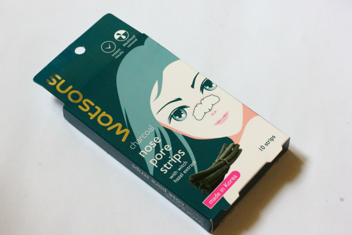 Watsons Charcoal Nose Pore Strips packaging
