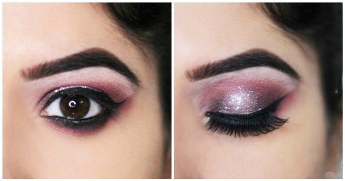 glitter eye makeup for night clubs