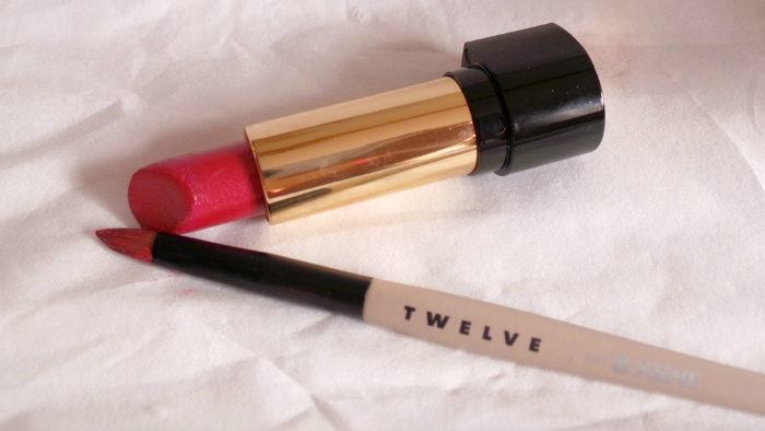 kent lip brush with lancome lipstick