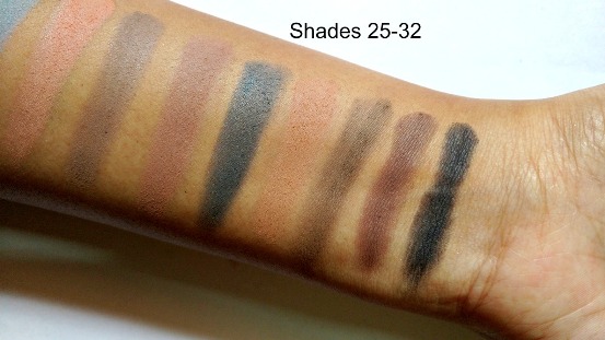 shades 25 to 32