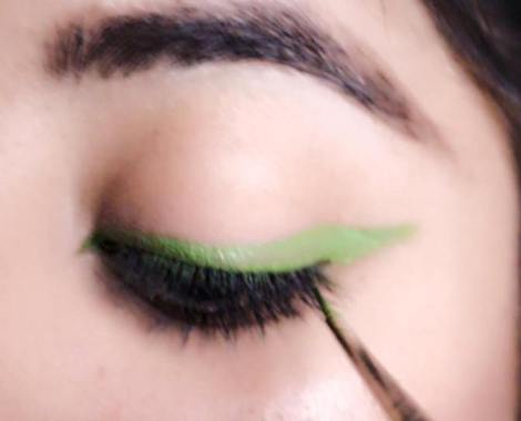 step 7 Green Eyeliner