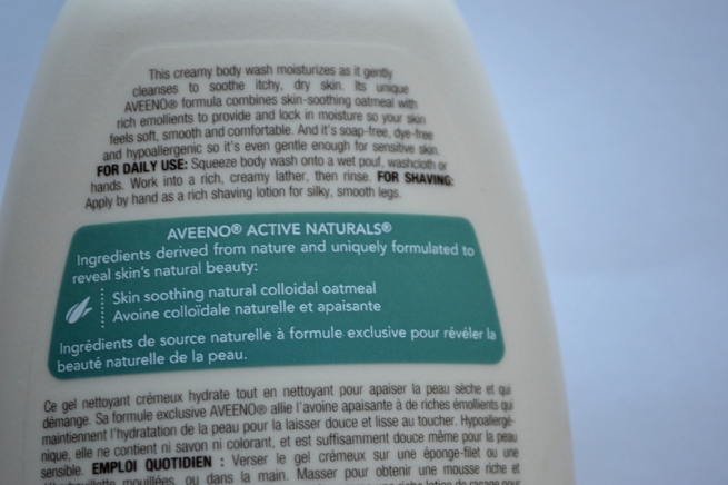 Aveeno Skin Relief Body Wash ingredients