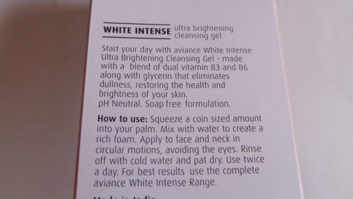 Aviance White Intense Ultra Brightening Cleansing Gel details