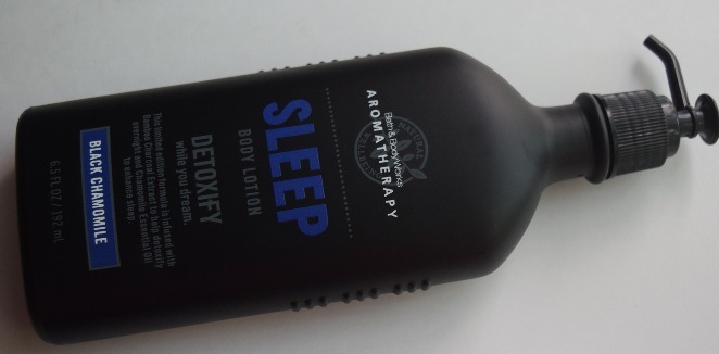 Bath and Body Works Aromatherapy Black Chamomile Sleep Body Lotion packaging