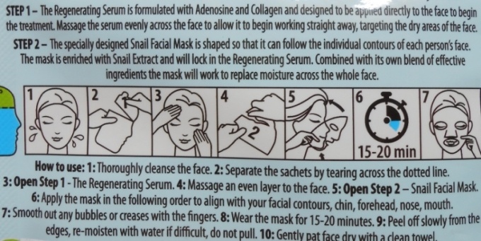 Beauty Formulas Snail Regenerating Facial Mask how to use