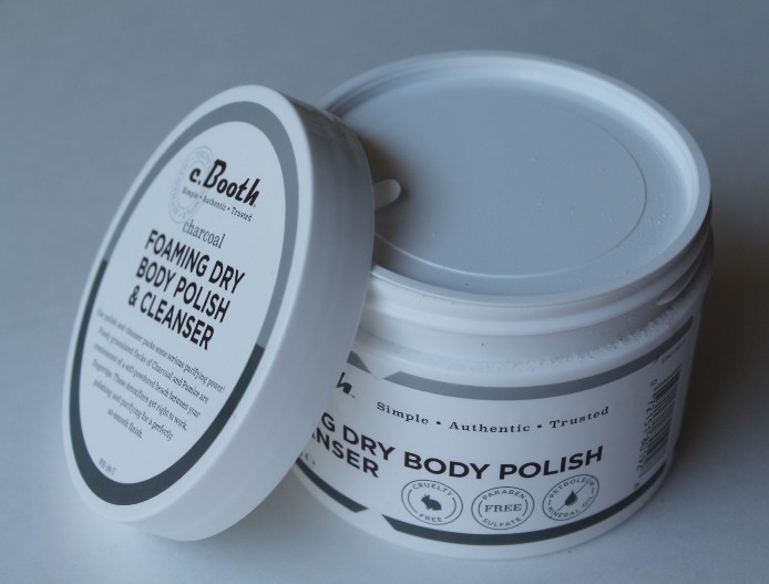 C Booth Charcoal Foaming Dry Body Polish and Cleanser cap