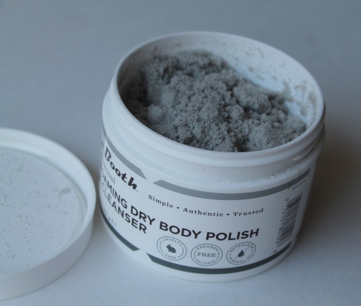 C Booth Charcoal Foaming Dry Body Polish and Cleanser texture