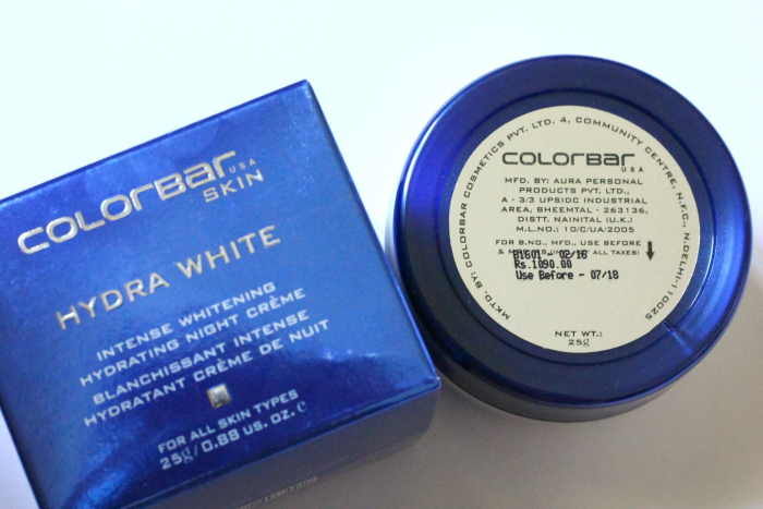 Colorbar Hydra White Intense Whitening Hydrating Night Crème price