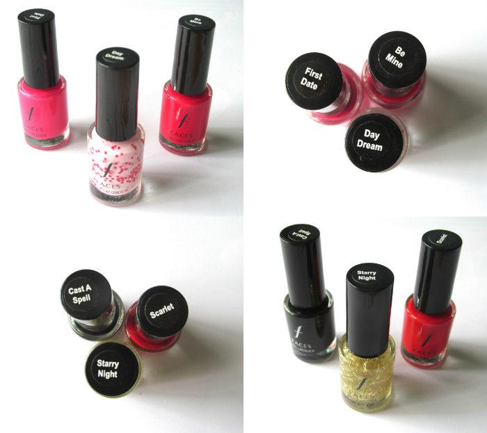 Faces Love Struck Collection & Cocktail Collection Nail Lacquer Kits names