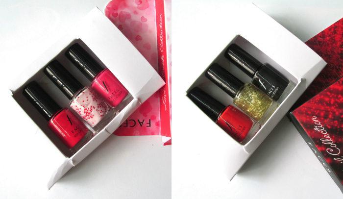 Faces Love Struck Collection & Cocktail Collection Nail Lacquer Kits packaging