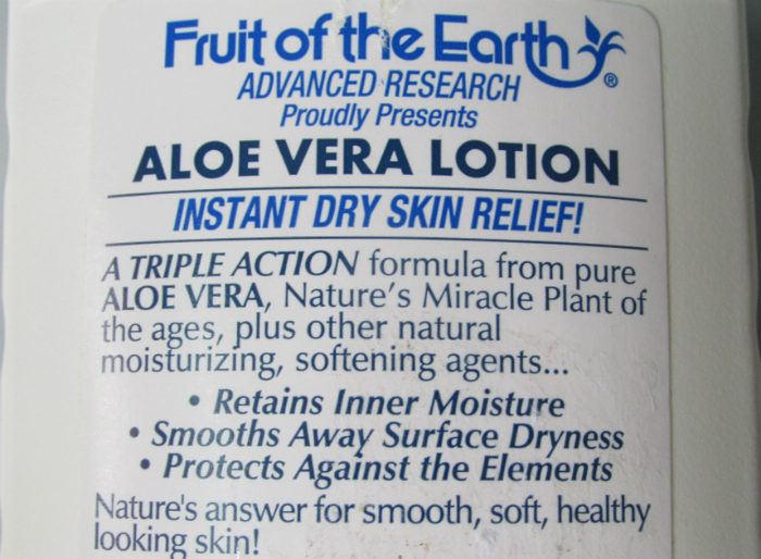 Fruit of the Earth Skin Cooling Aloe Vera Skin Care Lotion description