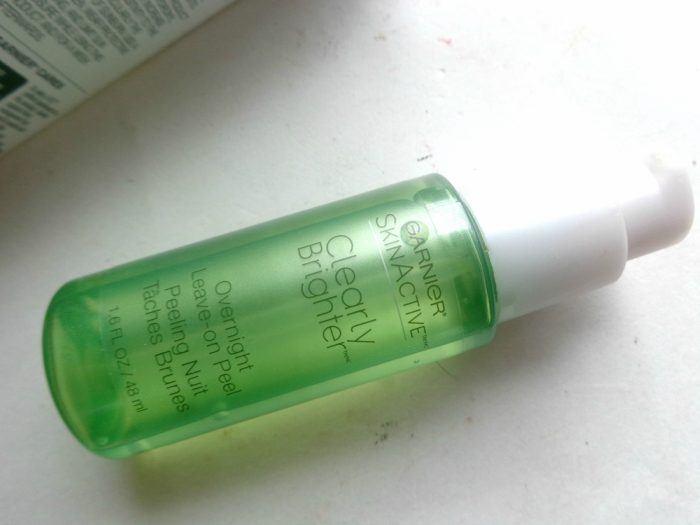 Garnier Clearly Brighter Overnight Leave-On Peel Packaging