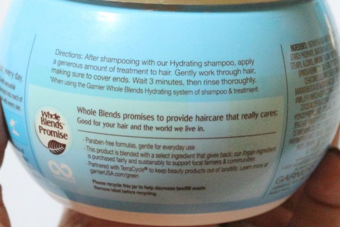 Garnier Whole Blends Coconut Water & Vanilla Milk Extracts Hydrating Mask directions