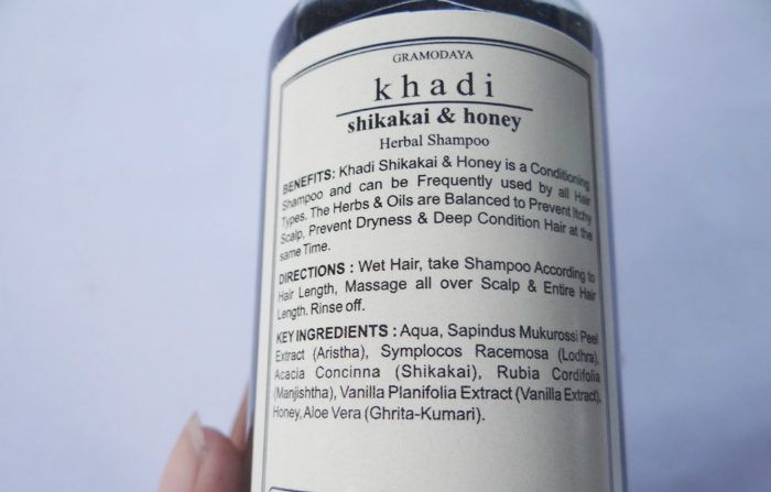 Khadi Natural Shikakai & Honey conditioning Shampoo details