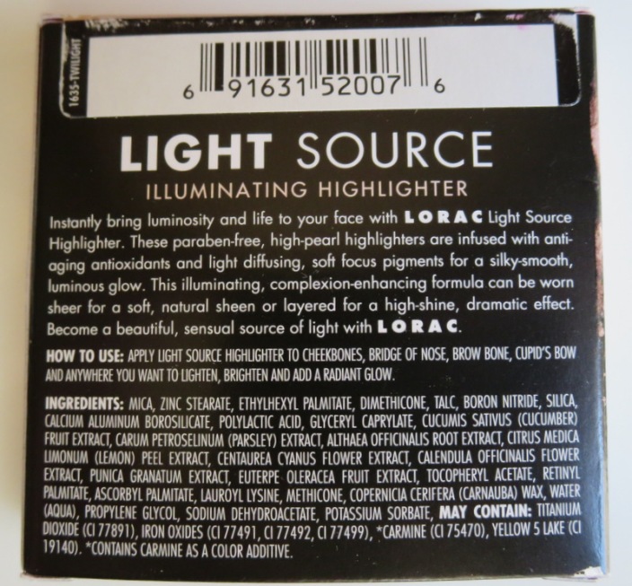 Lorac Twilight Light Source Illuminating Highlighter details