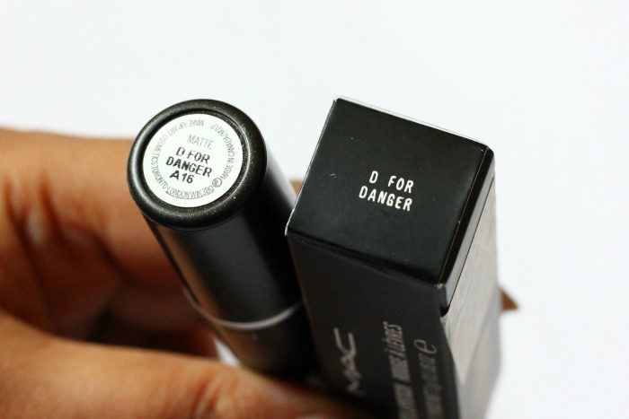 Mac D For Danger Matte Lipstick name