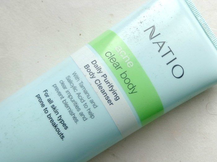 Natio Acne Clear Body Daily Purifying Body Cleanser name