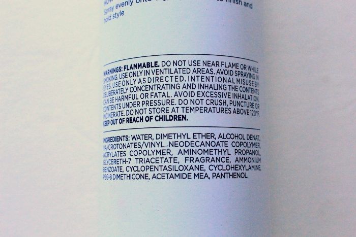 Pantene Pro-V Volume Up! Hairspray Ingredients