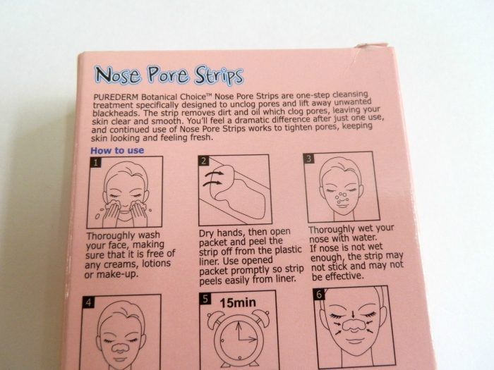 Purederm Botanical Choice Nose Pore Strips How to Use