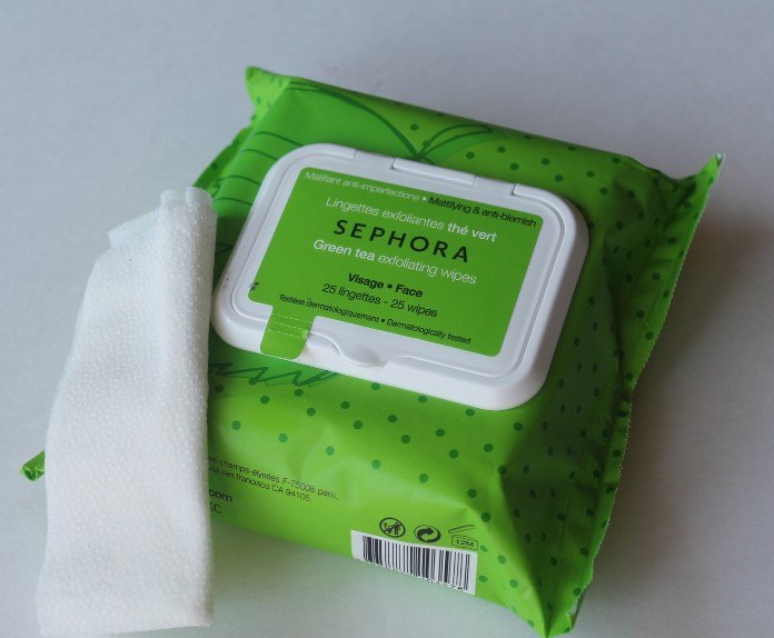 Sephora Collection Green Tea Cleansing and Exfoliating Wipes outer packaging