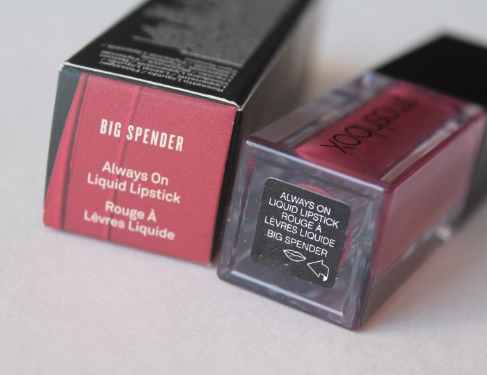 Smashbox Big Spender Always On Liquid Lipstick shade name