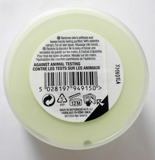 The Body Shop Absinthe Purifying Hand Butter details