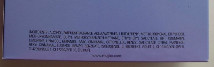 Thierry Mugler Angel Eau de Parfum Ingredients