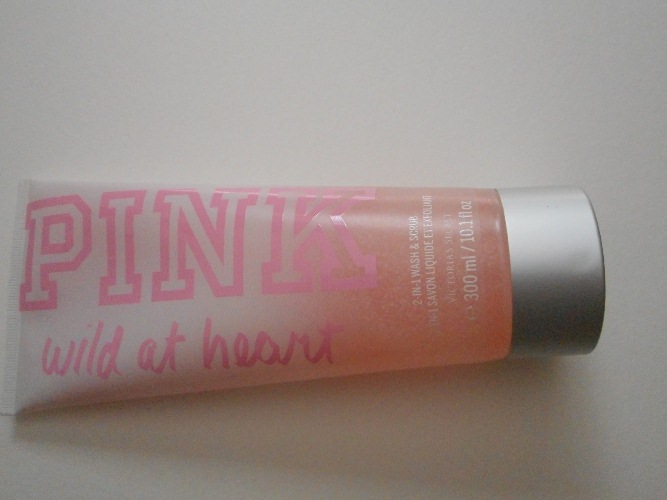 Victoria's Secret Pink Wild at Heart 2-in-1 Wash and Scrub packaging