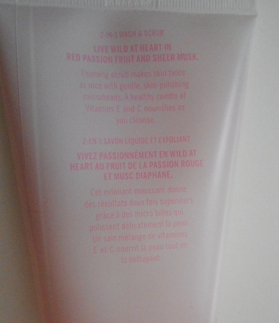 Victoria's Secret Pink Wild at Heart 2-in-1 Wash and Scrub product description
