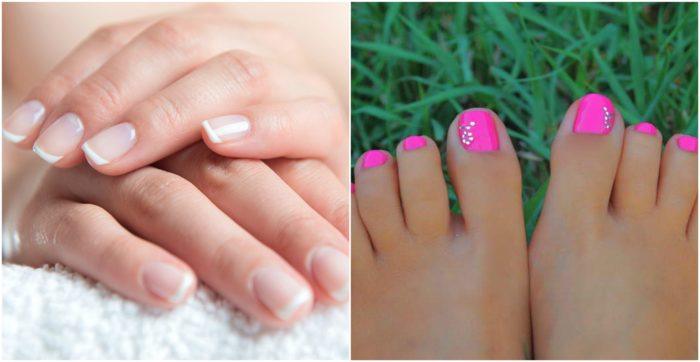 french manicure with pink toes