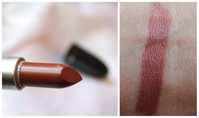 mac taupe brown lipstick for darker skin tones