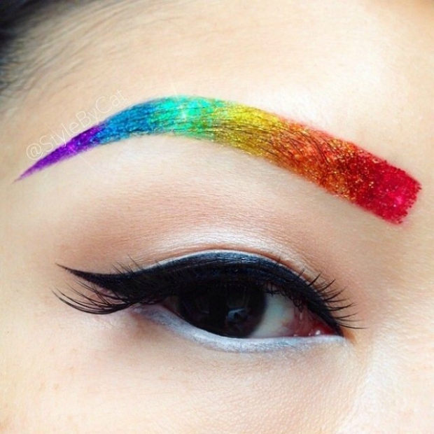 rainbow eyebrow trend
