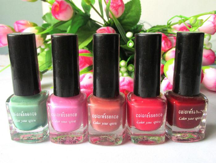 Coloressence Color Your Spirit Nail Color Apple Red, Vallentine, Brick Red, Cotton Candy, Island Green Review