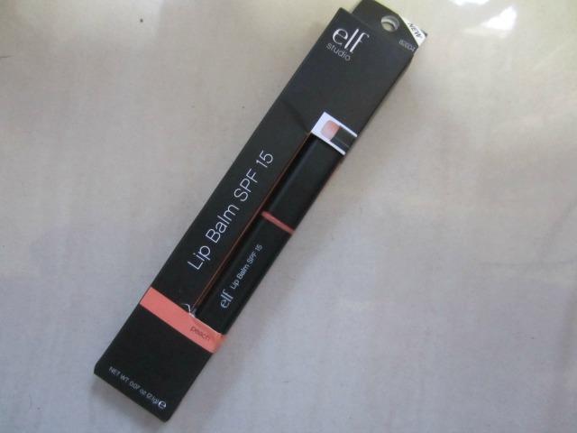 ELF Studio Peach Lip Balm SPF 15 packaging
